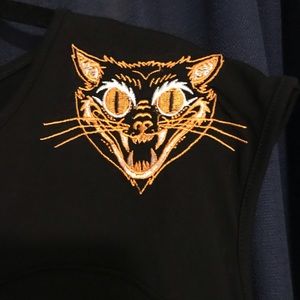 Black Too Fast Halloween Cat top
